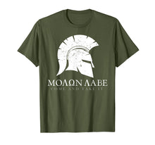 Ladda upp bild till gallerivisning, Spartan Helmet Molon Labe T-Shirt Gun Rights Tee
