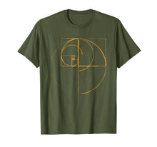 Ladda upp bild till gallerivisning, Fibonacci Golden Ratio Circle T Shirt
