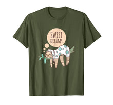Ladda upp bild till gallerivisning, Sweet Dreams Sloth in Pajamas bed time T-shirt 2470508
