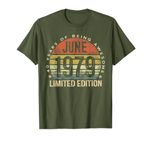 Born June 1979 Limited Edition T-Shirt 40th Birthday Gifts 31300