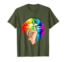 Ladda upp bild till gallerivisning, Lgbt Gay Homosexual Lesbian Rainbow Lips Pride T Shirt 505323

