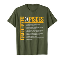 Ladda upp bild till gallerivisning, Funny shirts V-neck Tank top Hoodie sweatshirt usa uk au ca gifts for Top 10 Rules of Pisces Birthday Gifts T-Shirt 1643840
