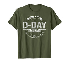 Ladda upp bild till gallerivisning, WW2 D-Day 75th Anniversary 1944-2019 Omaha Utah Beach T-Shirt 128829
