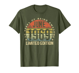 Born June 1969 Limited Edition T-Shirt 50th Birthday Gifts 32963