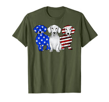 Ladda upp bild till gallerivisning, Dachshund Breed Dog America Flag Patriot T Shirt T-Shirt 258665
