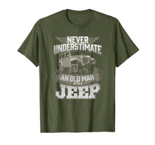 Ladda upp bild till gallerivisning, Funny shirts V-neck Tank top Hoodie sweatshirt usa uk au ca gifts for Mens Never Underestimate An Old Man With A Jeep T Shirt 1269794
