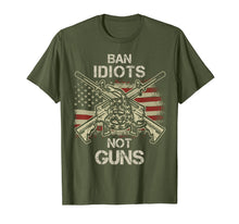 Ladda upp bild till gallerivisning, Funny shirts V-neck Tank top Hoodie sweatshirt usa uk au ca gifts for Ban Idiots Not Guns Shirt American Flag Gun Quote Gift Idea 1567033
