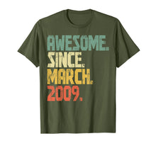 Ladda upp bild till gallerivisning, 11 years old Gifts Shirt Awesome Since March 2009 T-Shirt336366
