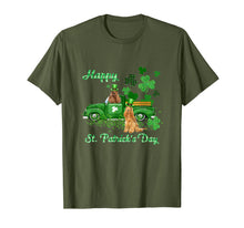 Ladda upp bild till gallerivisning, Cocker Spaniel Riding Green Truck St Patrick&#39;s Day Gifts T-Shirt-1276226

