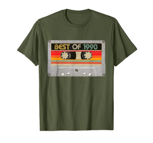 Best Of 1990 30th Birthday Gifts Cassette Tape Vintage T-Shirt-261195