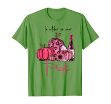 Ladda upp bild till gallerivisning, In October We Wear Pink Pumpkin and Wine Breast Cancer T-Shirt 115996
