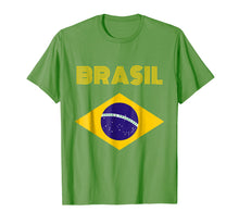 Ladda upp bild till gallerivisning, Funny shirts V-neck Tank top Hoodie sweatshirt usa uk au ca gifts for Brazil Flag Yellow Text T-Shirt 1282002
