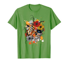 Ladda upp bild till gallerivisning, Tiger and Skull flower Floral Flowers shirt Cute Gift Idea T-Shirt 114115
