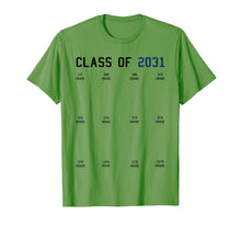 Ladda upp bild till gallerivisning, Class  of 2031 Graduation T-shirt with Space for Handprints T-Shirt 211802

