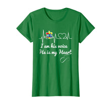 Ladda upp bild till gallerivisning, Funny shirts V-neck Tank top Hoodie sweatshirt usa uk au ca gifts for I Am His Voice He Is My Heart Autism Awareness T Shirt 3895769
