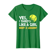 Ladda upp bild till gallerivisning, Funny shirts V-neck Tank top Hoodie sweatshirt usa uk au ca gifts for Yes I Throw Like A Girl Want A Lesson T-Shirt Softball Gift 1321887
