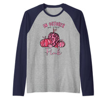 Ladda upp bild till gallerivisning, In October We Wear Pink Graphic Raglan Baseball Tee 74030
