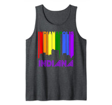 Ladda upp bild till gallerivisning, Indianapolis Indiana LGBTQ Gay Pride Rainbow Skyline Tank Top 240945

