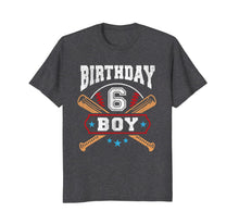 Ladda upp bild till gallerivisning, Kids 6 Years Old Boy 6th Birthday T-Shirt Baseball Gift 1160774
