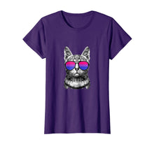Ladda upp bild till gallerivisning, Pride Cat LGBT Sunglasses Men Women T Shirt|Bisexual Flag 165325
