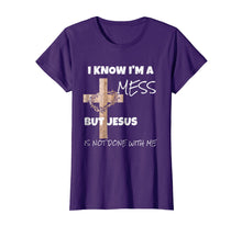 Ladda upp bild till gallerivisning, Funny shirts V-neck Tank top Hoodie sweatshirt usa uk au ca gifts for Christian T Shirt I Know I'm A Mess Jesus Inspirational Tee 2327649
