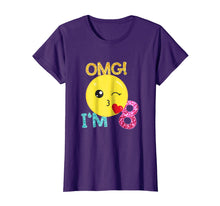 Ladda upp bild till gallerivisning, Funny shirts V-neck Tank top Hoodie sweatshirt usa uk au ca gifts for 8 Yrs old Girl Kiss Emoticon SHIRT Omg I'm 8 Years Tee 1951335
