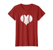 Ladda upp bild till gallerivisning, Funny shirts V-neck Tank top Hoodie sweatshirt usa uk au ca gifts for Baseball Mom Love Baseball Heart Red and White T-shirt 1897220
