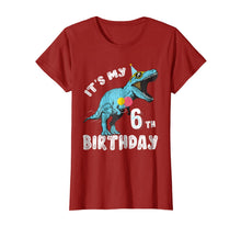 Ladda upp bild till gallerivisning, It's My 6th Birthday Dinosaur Party Shirt for Boy Age 6 2071196
