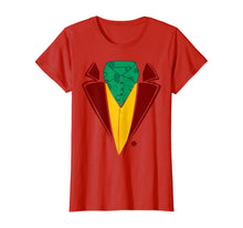 Ladda upp bild till gallerivisning, Red Tuxedo With Green Collar Halloween Costume T-Shirt 305543
