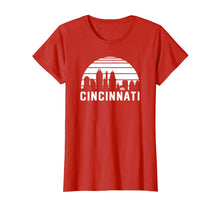 Ladda upp bild till gallerivisning, Funny shirts V-neck Tank top Hoodie sweatshirt usa uk au ca gifts for Retro Cincinnati Ohio Cityscape Baseball Graphic Shirt 1478780
