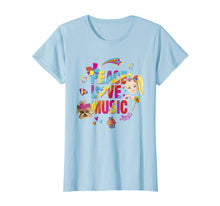 Ladda upp bild till gallerivisning, Funny shirts V-neck Tank top Hoodie sweatshirt usa uk au ca gifts for JoJo Siwa Peace Love Music Rainbow Sticker Graphic T-Shirt 1569553
