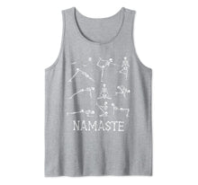 Ladda upp bild till gallerivisning, Funny Namaste Skeleton Yoga Skull Halloween Hippie Peace Tank Top 115675
