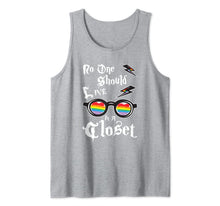 Ladda upp bild till gallerivisning, No One Should Live In A Closet LGBT Gay Pride Rainbow LGBTQ Tank Top 28759
