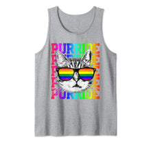 Ladda upp bild till gallerivisning, Purride Funny Cat Gay Pride LGBTQ Rainbow Flag Men Women Tank Top 79711
