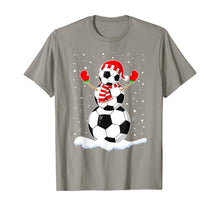 Ladda upp bild till gallerivisning, Funny shirts V-neck Tank top Hoodie sweatshirt usa uk au ca gifts for Soccer Ball Snowman Santa Hat Funny Christmas T-Shirt 466704
