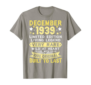 Funny shirts V-neck Tank top Hoodie sweatshirt usa uk au ca gifts for 1939 December 80 Years Old Tee 80th Birthday Gifts Christmas T-Shirt 631572