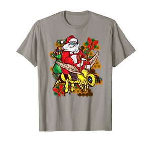Funny shirts V-neck Tank top Hoodie sweatshirt usa uk au ca gifts for Funny Beekeeper Santa Riding Bee Christmas Beekeepeing Gifts T-Shirt 643012