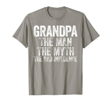 Ladda upp bild till gallerivisning, Mens Grandpa The Man The Myth The Bad Influence T-Shirt T-Shirt 76064
