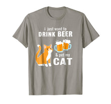 Ladda upp bild till gallerivisning, Funny shirts V-neck Tank top Hoodie sweatshirt usa uk au ca gifts for I Just Want to Drink Beer And Pet My Cat T-shirt 1140330

