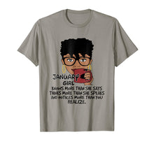 Ladda upp bild till gallerivisning, Funny shirts V-neck Tank top Hoodie sweatshirt usa uk au ca gifts for January Girl Knows More Than She Says Shirt Black Queens 2047117
