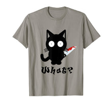 Ladda upp bild till gallerivisning, What? Murderous Black Cat With Bloody Knife Halloween Gift T-Shirt 30819089
