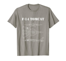 Ladda upp bild till gallerivisning, Vintage White F14 Tomcat Airplane Schematic F-14 Jet T-Shirt-1167957
