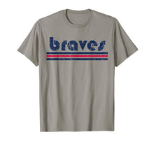 Ladda upp bild till gallerivisning, Vintage Braves Retro Three Stripe Weathered TShirt 85845
