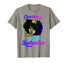 Ladda upp bild till gallerivisning, Queens Born September Shirt Black Girl Virgo Libra Birthday  T-Shirt 142867
