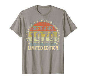 Born September 1979 Limited Edition Bday Gifts 40th Birthday T-Shirt 94085