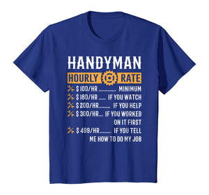 Handyman Hourly Rate T-Shirt Funny Handyman Gifts 294182