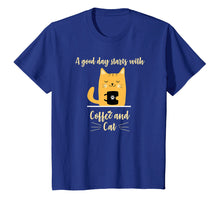 Ladda upp bild till gallerivisning, Funny shirts V-neck Tank top Hoodie sweatshirt usa uk au ca gifts for A good day starts with Coffee, Orange Cat Lover Tshirt Gifts 3725759
