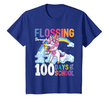 Ladda upp bild till gallerivisning, Funny shirts V-neck Tank top Hoodie sweatshirt usa uk au ca gifts for Flossing through 100 Days of School Flossing Unicorn Shirt 1481792
