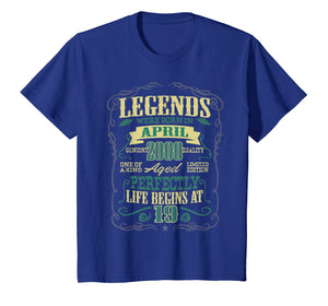 Funny shirts V-neck Tank top Hoodie sweatshirt usa uk au ca gifts for 19th Birthday Gifts The Man Myth Legend April 2000 T-Shirt 1831957