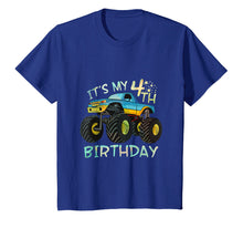 Ladda upp bild till gallerivisning, Funny shirts V-neck Tank top Hoodie sweatshirt usa uk au ca gifts for Kids 4 Year Old Birthday Boy Gift Monster Truck Shirt I 4th 3964851

